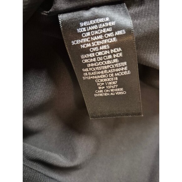 Alice + Olivia Leather Mini Skirt Lamb Soft Leather w/ Edgy Chain Detail sz 0/2 - Picture 10 of 10